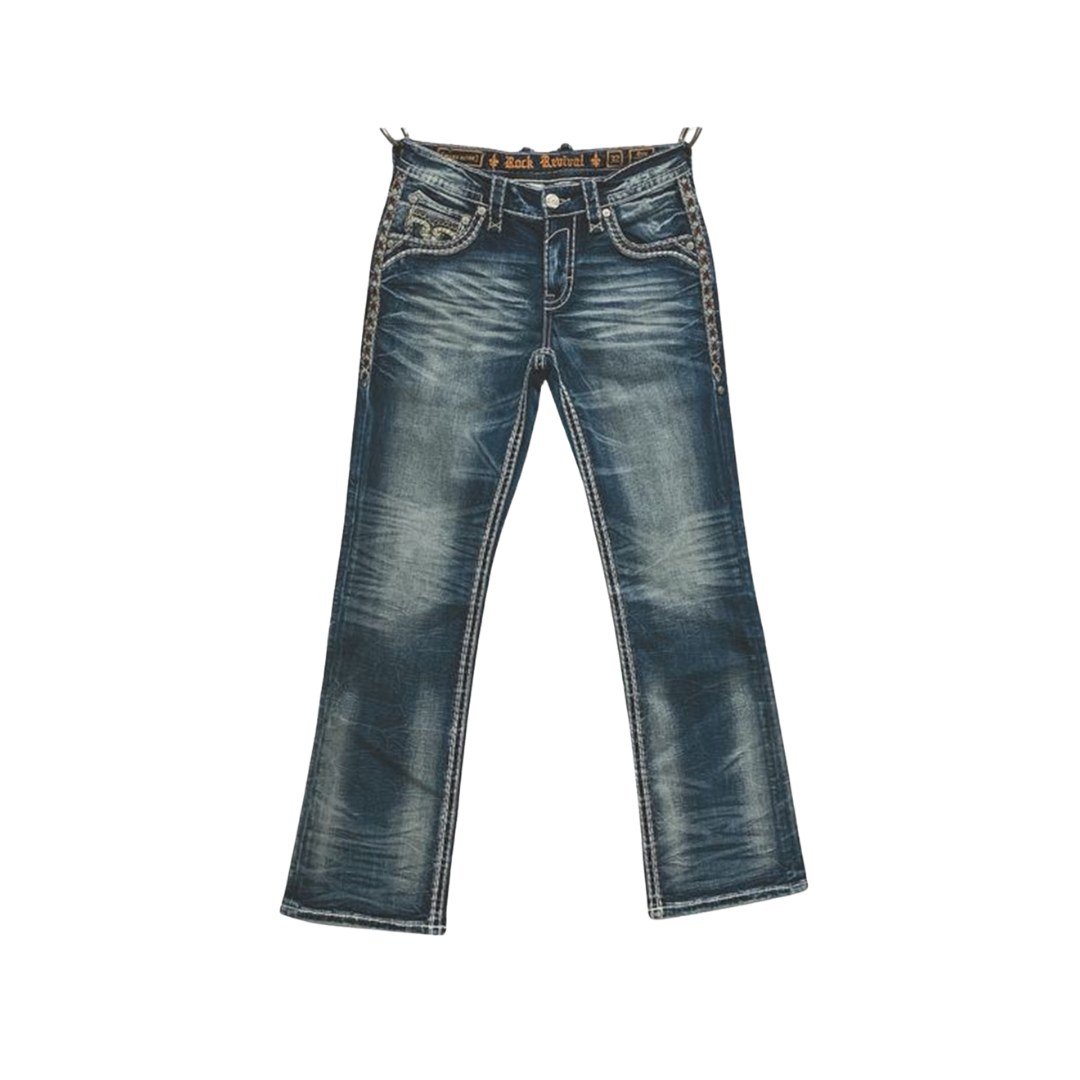 Rock Revival Men's Ozzy Bootcut Dark Wash Jeans