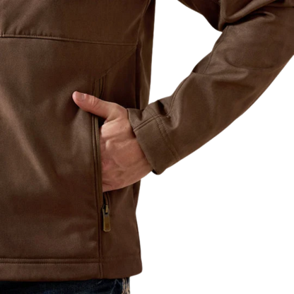Ariat Men's Vernon Softshell Wren Faux Leather Print Jacket