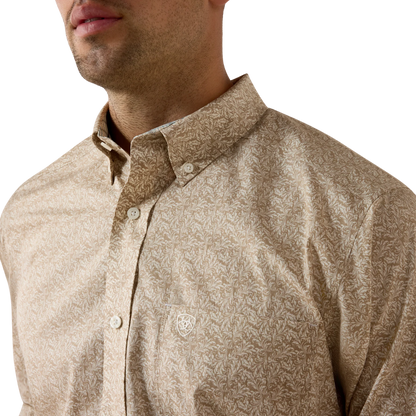 Ariat Men's Wrinkle Free Tan Shirt