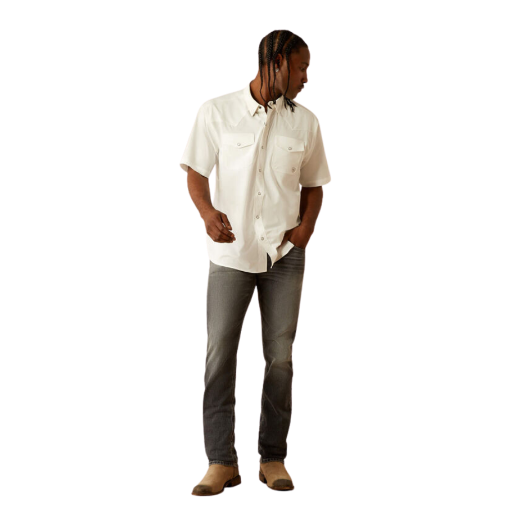 Ariat Men's Western Venttek Classic Fit White Shirt