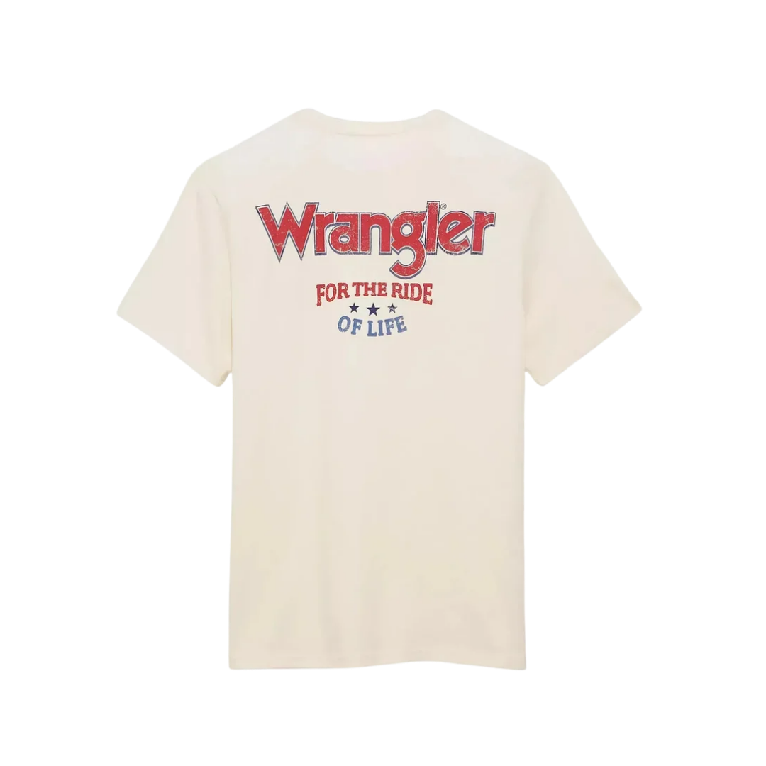 Wrangler Men's Graphic Antique White T-Shirt