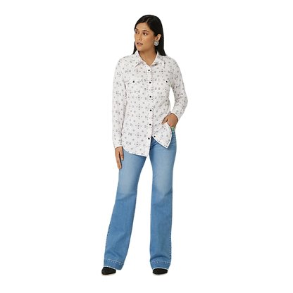 Wrangler Women's Retro Geo White Tec Shirt