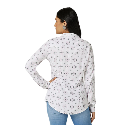 Wrangler Women's Retro Geo White Tec Shirt
