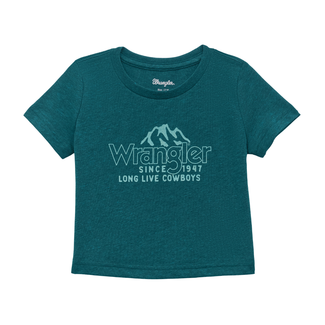 Wrangler Infant Boy's Graphic Short Sleeve Blue Shirt