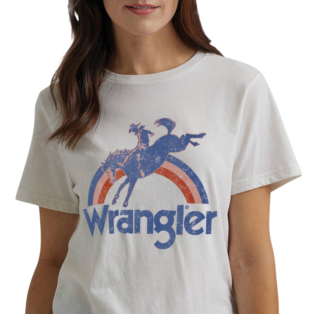 Wrangler Women's Retro Regular White Tee Shirt