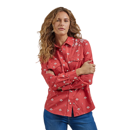 Wrangler Women's Retro Americana Bandana Red Shirt
