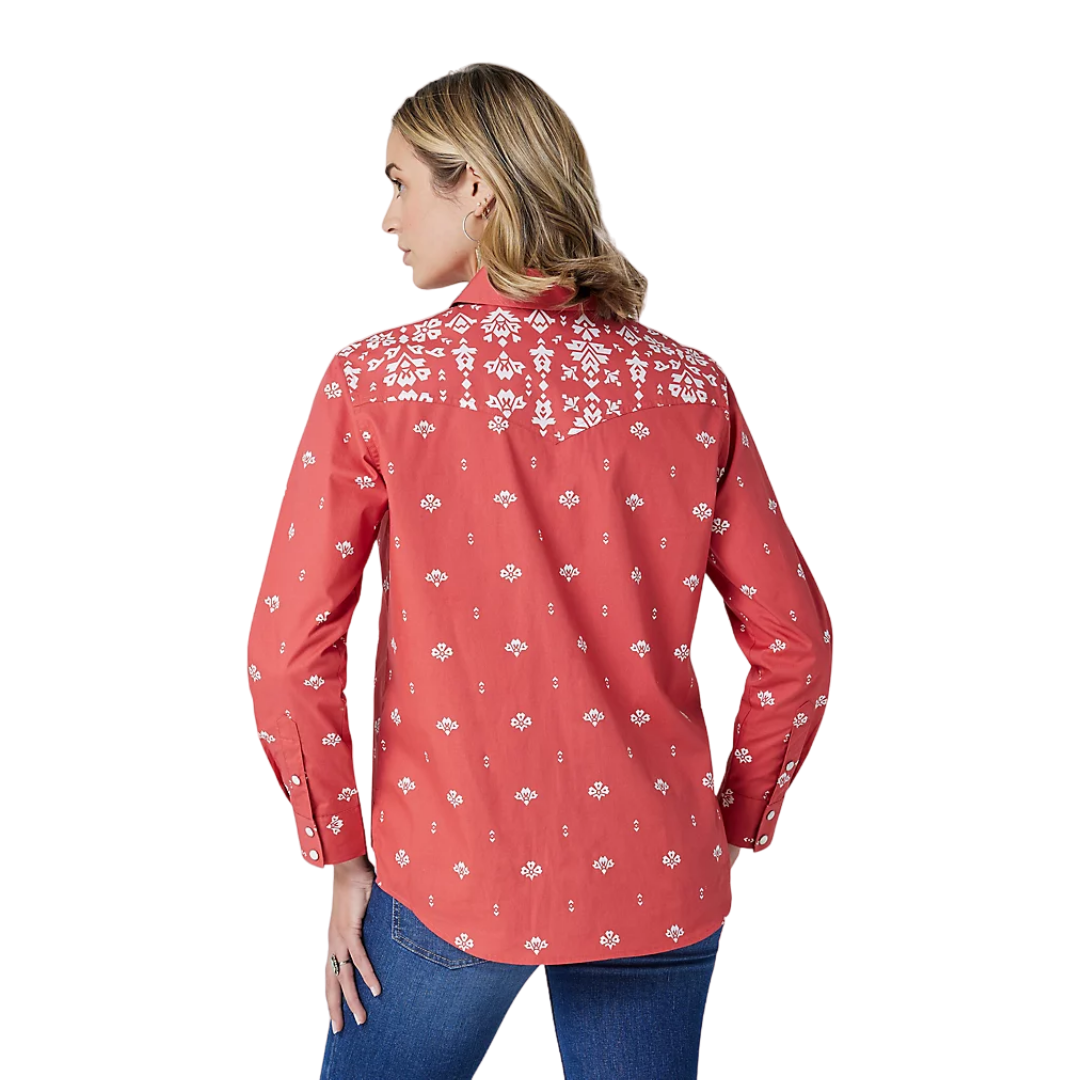 Wrangler Women's Retro Americana Bandana Red Shirt