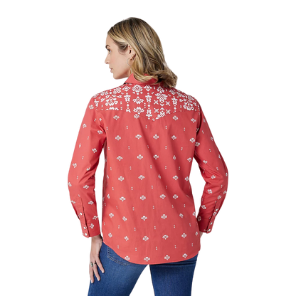 Wrangler Women's Retro Americana Bandana Red Shirt