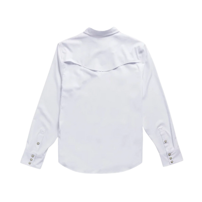 Tecovas Men's Western Pearl Snap White Shirt