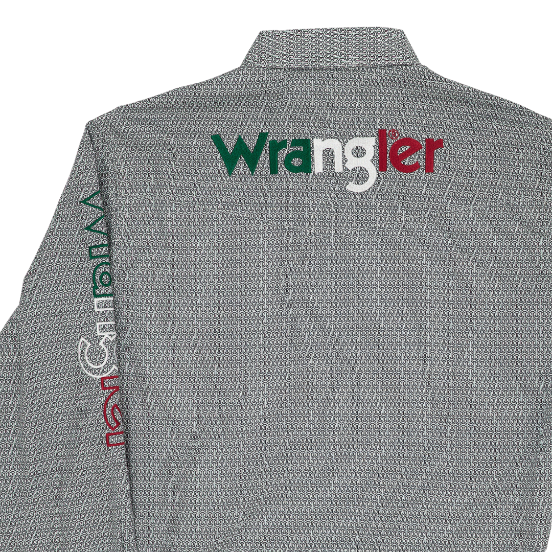 Wrangler Men's Long Sleeve Classic Fit Grey Shirt