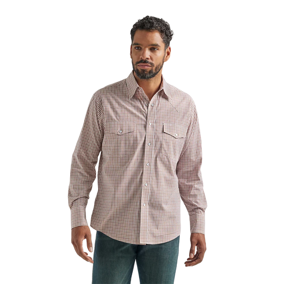 Wrangler Men's Wrinkle Resist Red Shirt