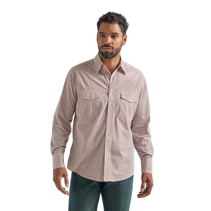 Wrangler Men's Wrinkle Resist Red Shirt