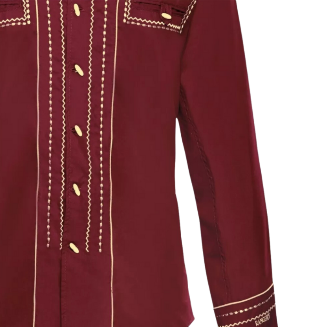 Ranger's Usa Men's Wine Charra Tarugos Shirt
