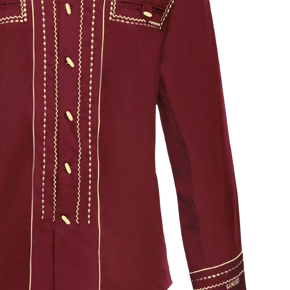 Ranger's Usa Men's Wine Charra Tarugos Shirt
