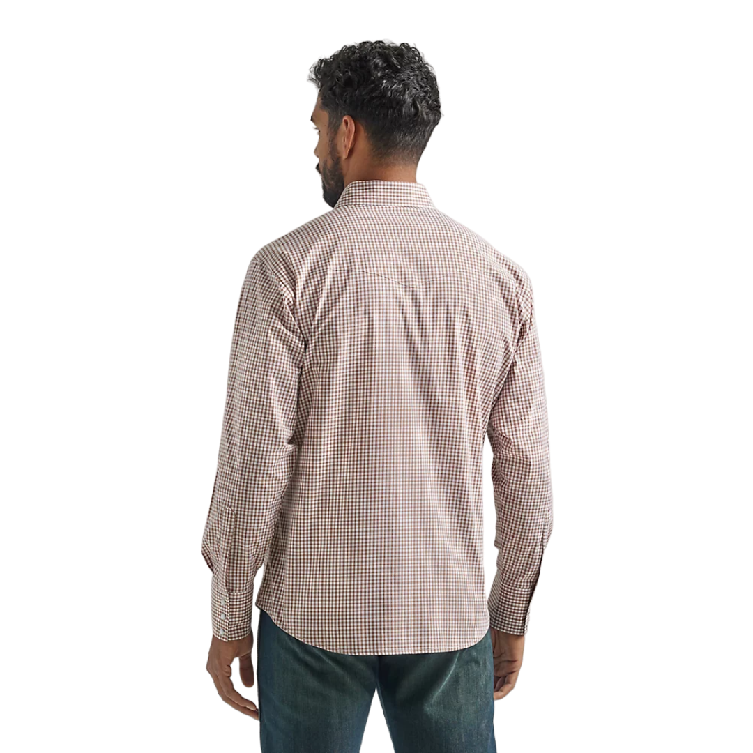 Wrangler Men's Wrinkle Resist Red Shirt