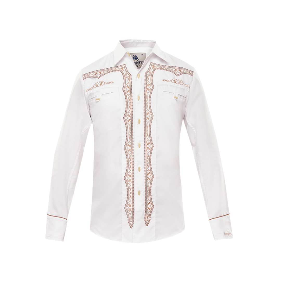 Ranger's Usa Men's White Charra Tarugos Shirt