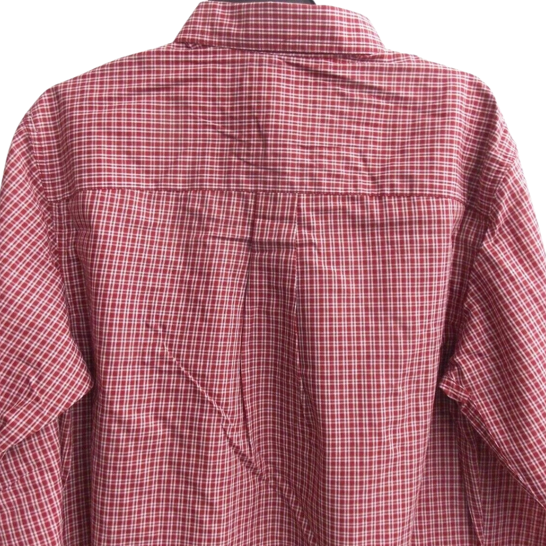 Wrangler Men's Riata Long Sleeve Red Shirt - Big & Tall