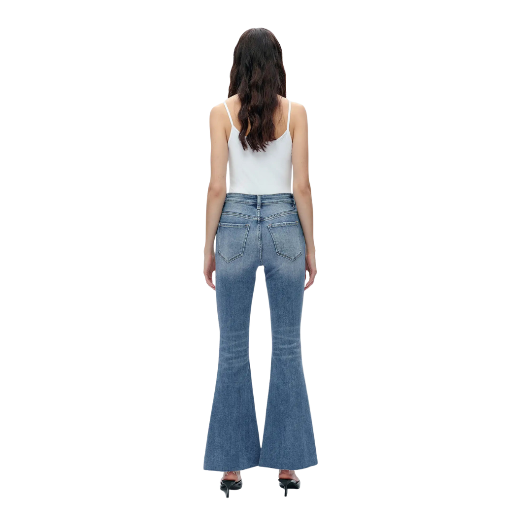 Bayeas Women's High Rise Flare Freefall Jeans