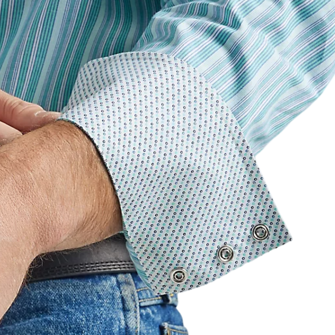 Wrangler Men's Troubadour Teal Blue Shirt