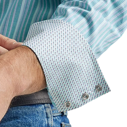 Wrangler Men's Troubadour Teal Blue Shirt