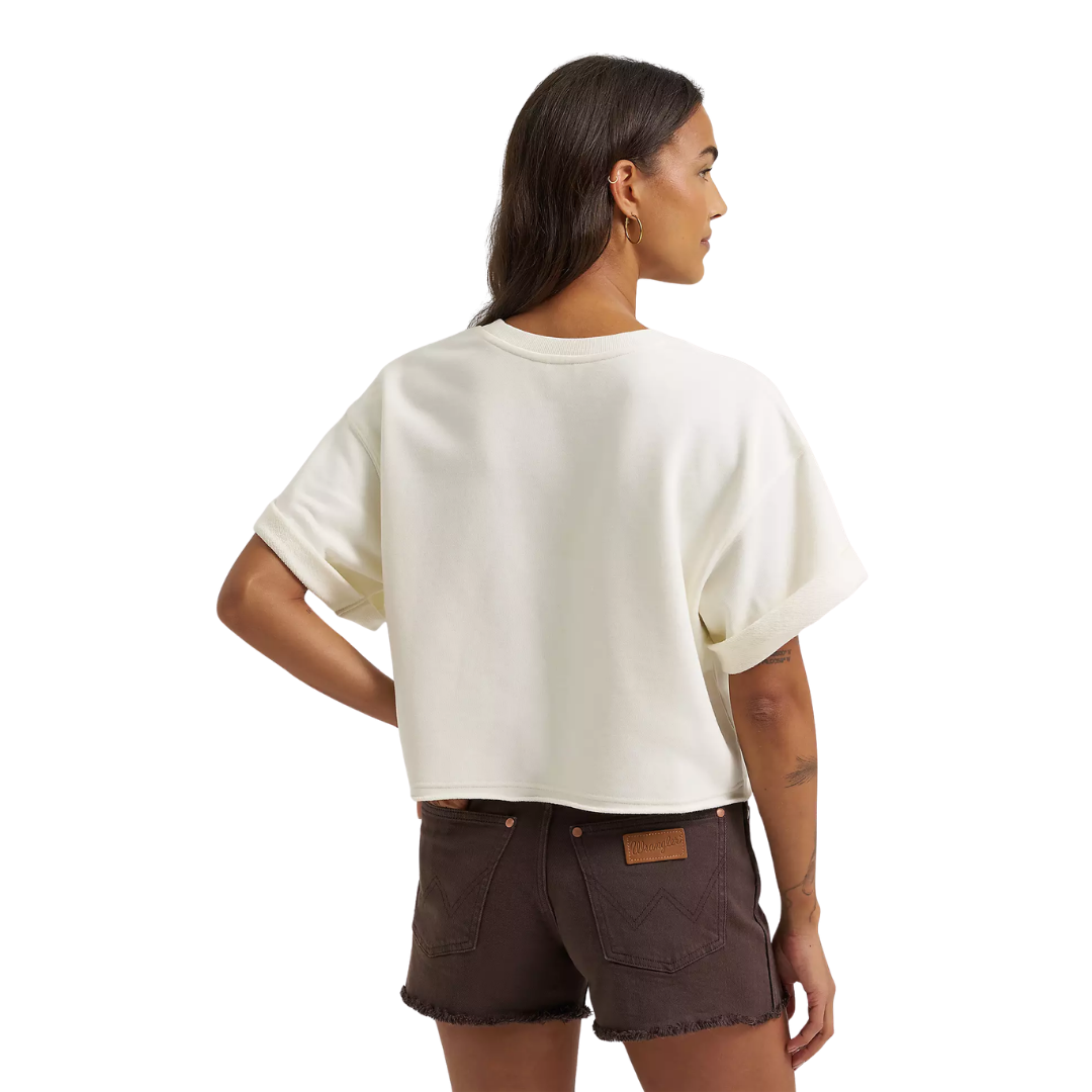 Wrangler Women's Vintage Crew Cream Sweatshirt
