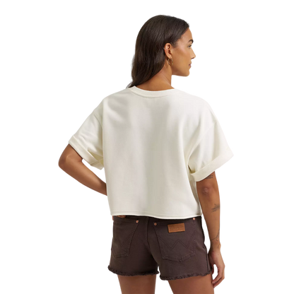 Wrangler Women's Vintage Crew Cream Sweatshirt