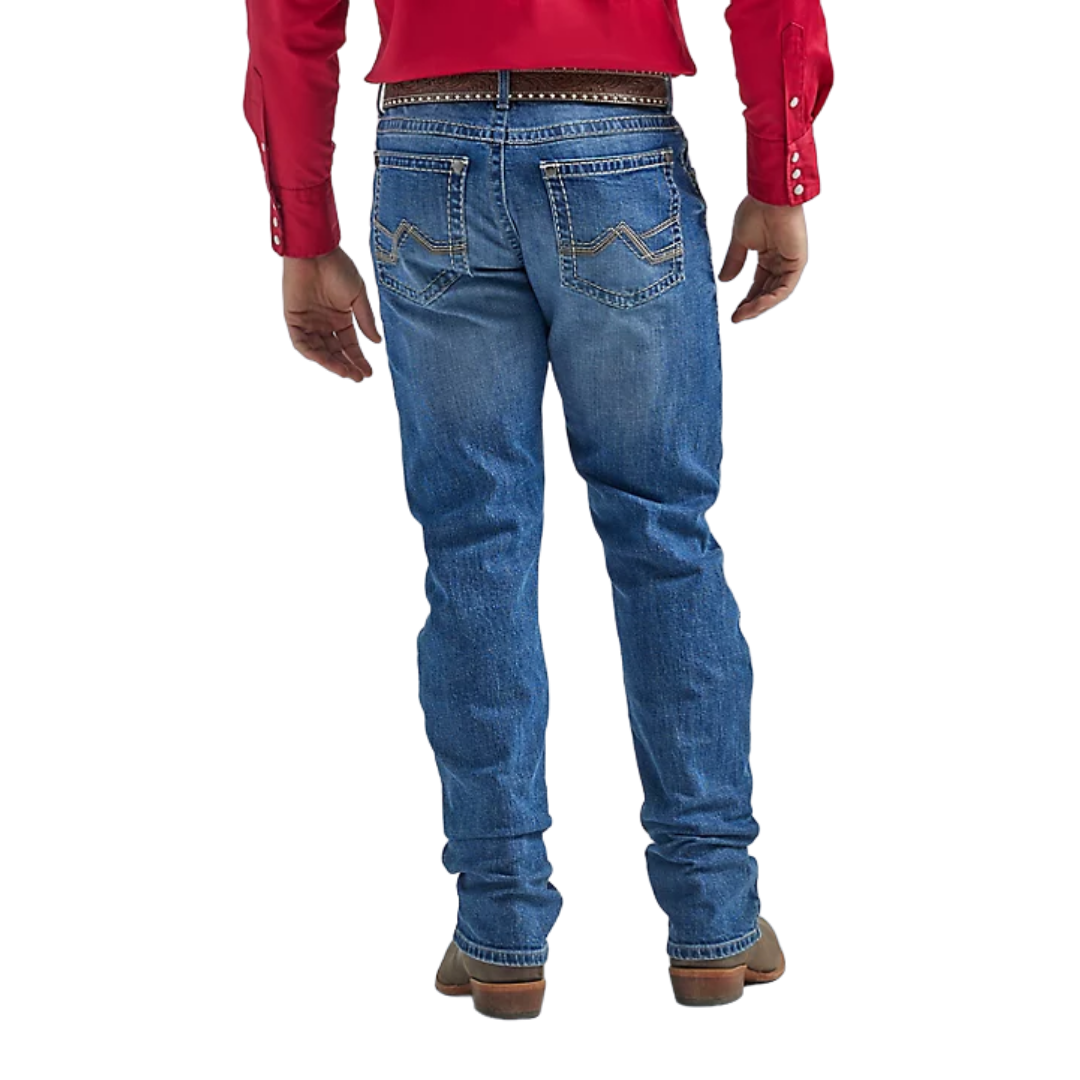 Wrangler Men's Rock Slim Fit Straight Leg Blue Jeans