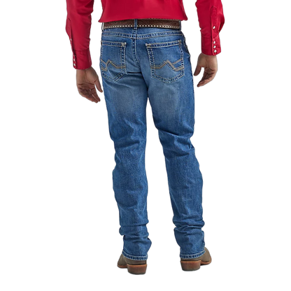 Wrangler Men's Rock Slim Fit Straight Leg Blue Jeans