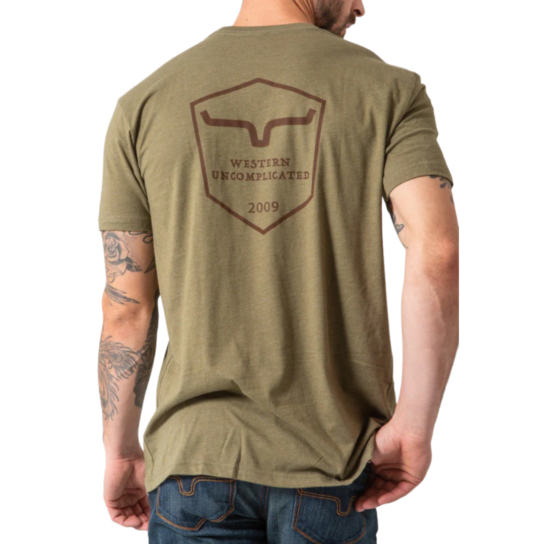 Kimes Ranch Men's Trucker Military Green Shirt