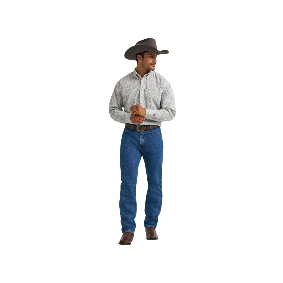 Wrangler Men's George Strait Nile Blue Shirt
