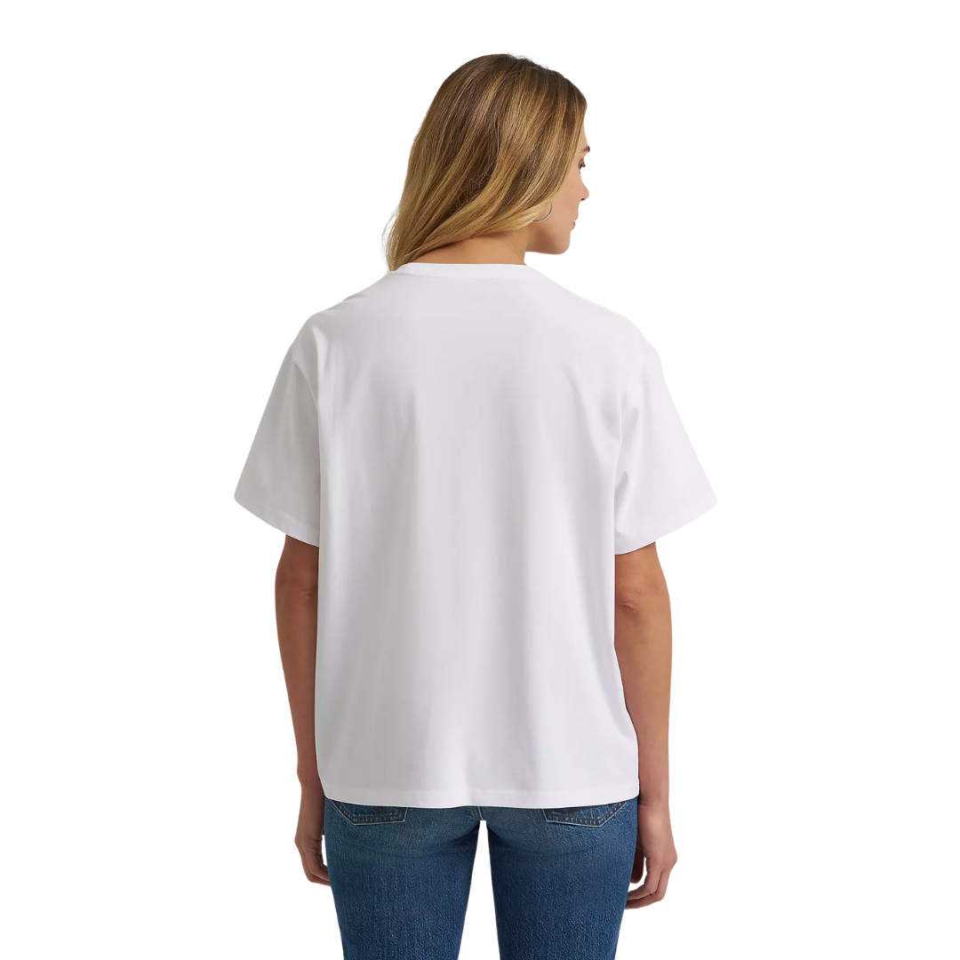 Wrangler Women's Printed Short Sleeve White T-Shirt