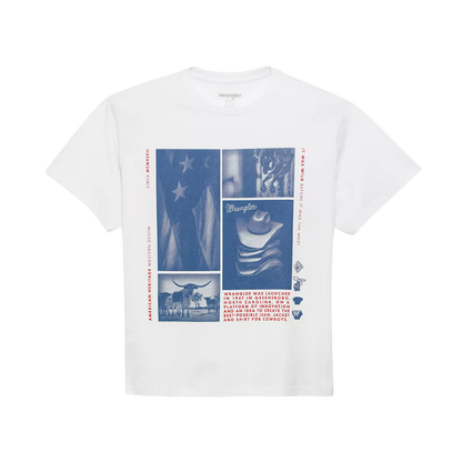 Wrangler Women's Printed Short Sleeve White T-Shirt
