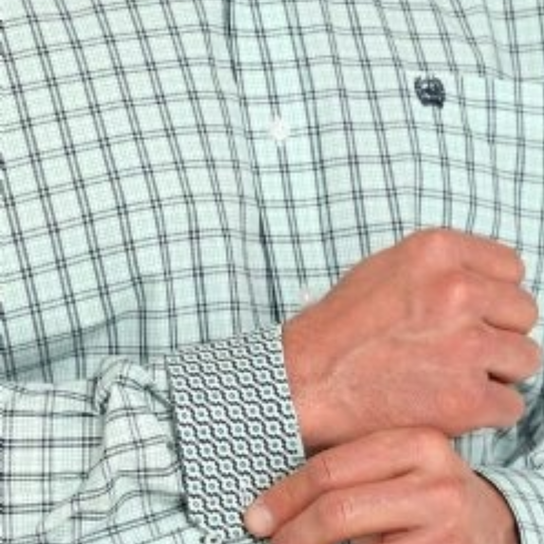 Cinch Men’s Plaid Casual Green Shirt