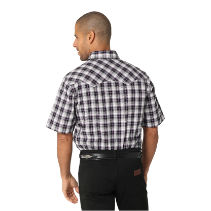 Wrangler Men's Retro Western Sawtooth Flap Black Shirt - Big