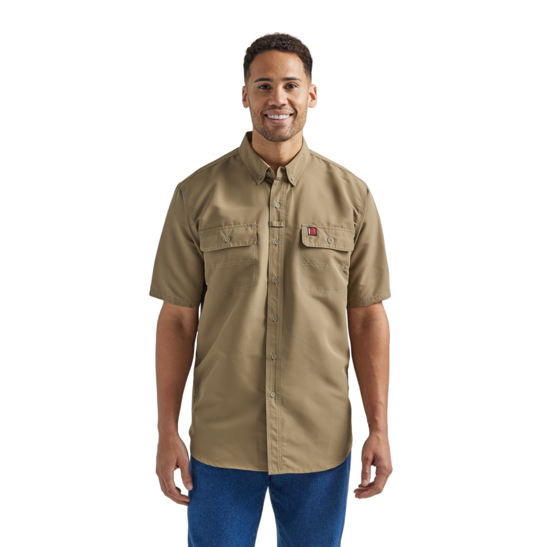 Wrangler Men's Riggs Workswear Light Brown Shirt