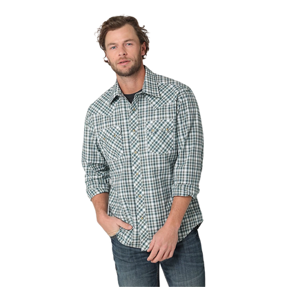 Wrangler Men's Retro Western Green Shirt