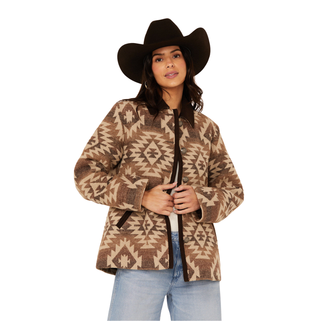 Cripple Creek Women's Southwestern Concho Brown Jacket