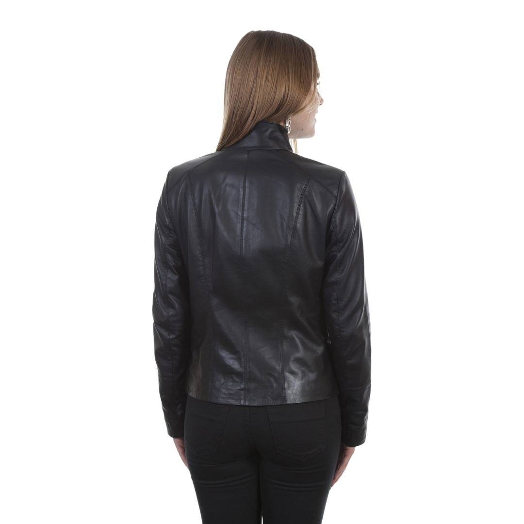 Scully Leathers Women's Vintage Zip Black Jacket