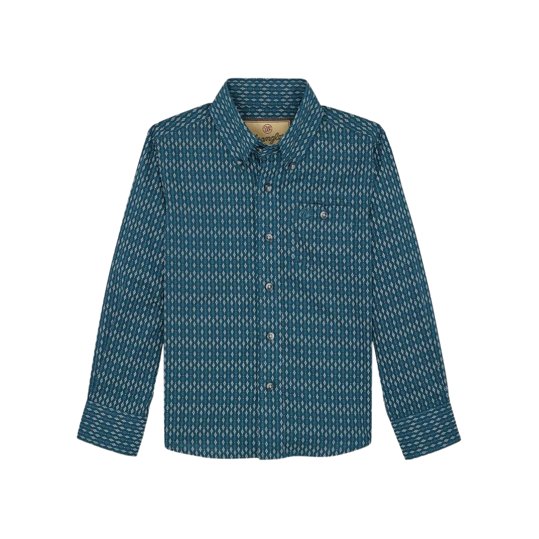 Wrangler Youth Boy's Classic Blue Shirt