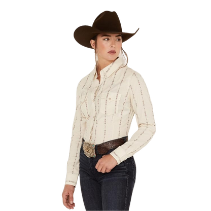 Wrangler Women's Southwestern Striped White Shirt