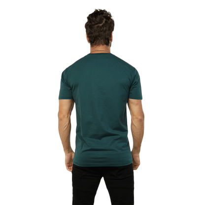 Platini Men's Teal Cotton Rhinestone T-Shirt