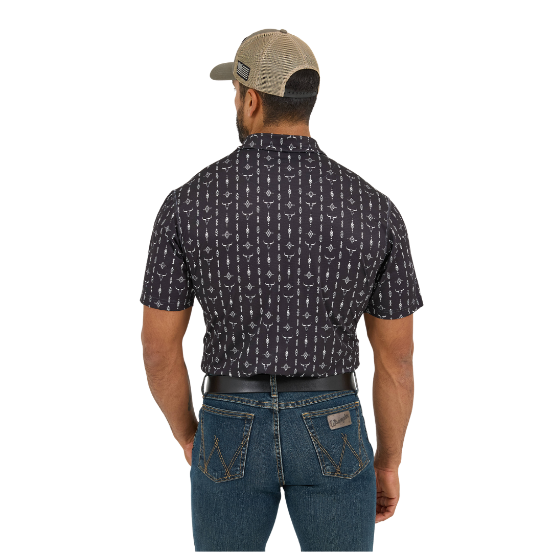 Wrangler Men's Performance Polo Black Shirt