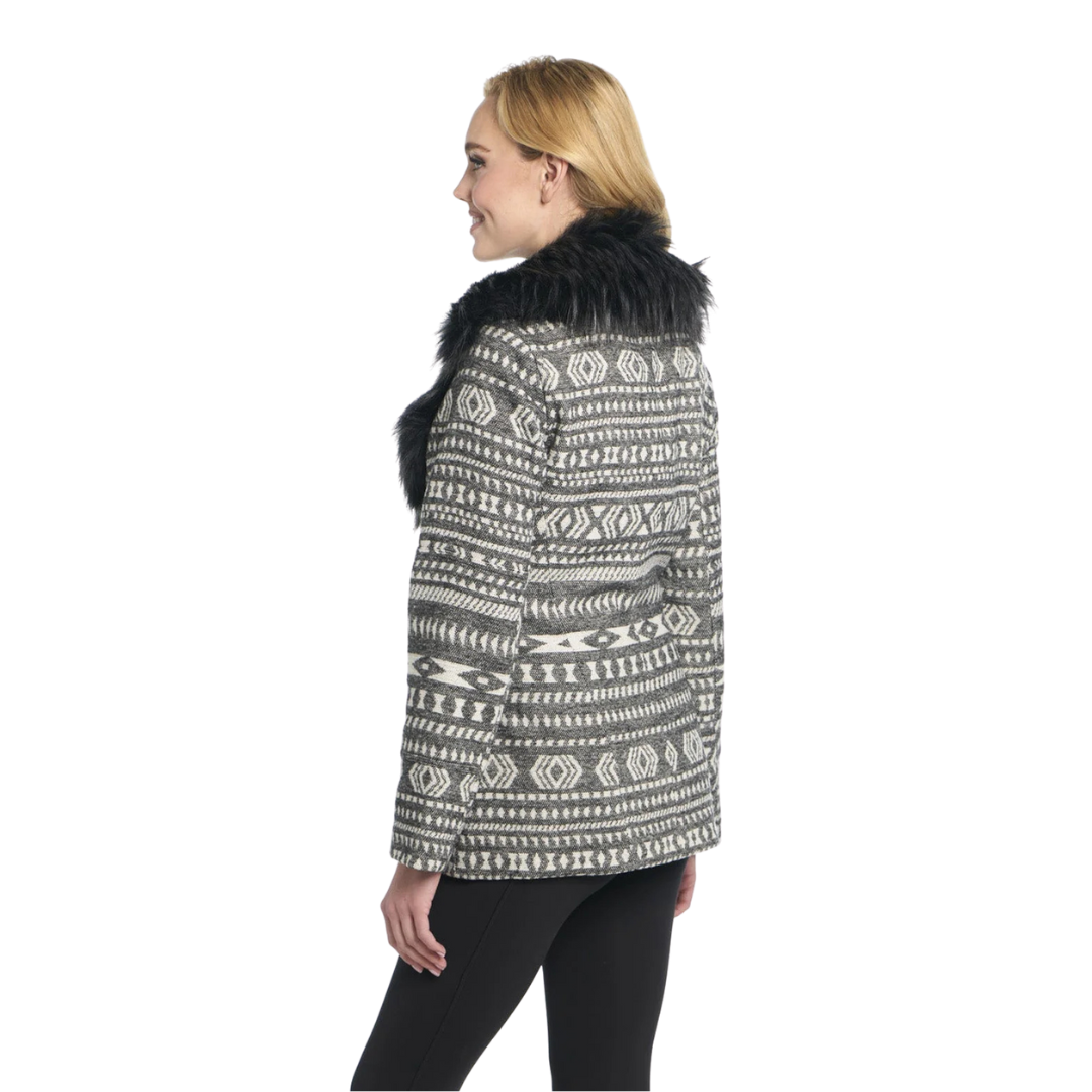 Cripple Creek Women's Navajo Blanket Zip Black Jacket