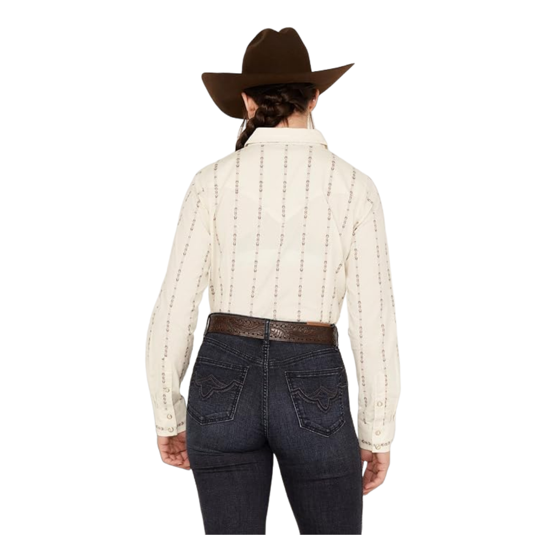 Wrangler Women's Southwestern Striped White Shirt