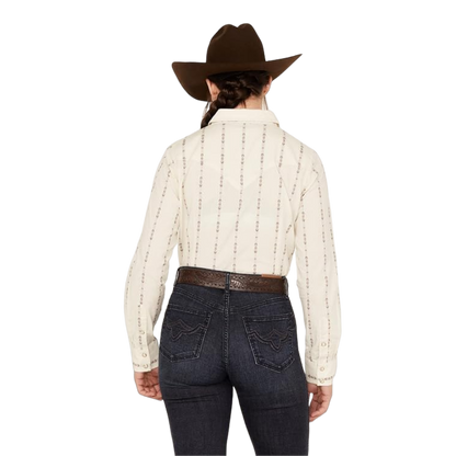 Wrangler Women's Southwestern Striped White Shirt