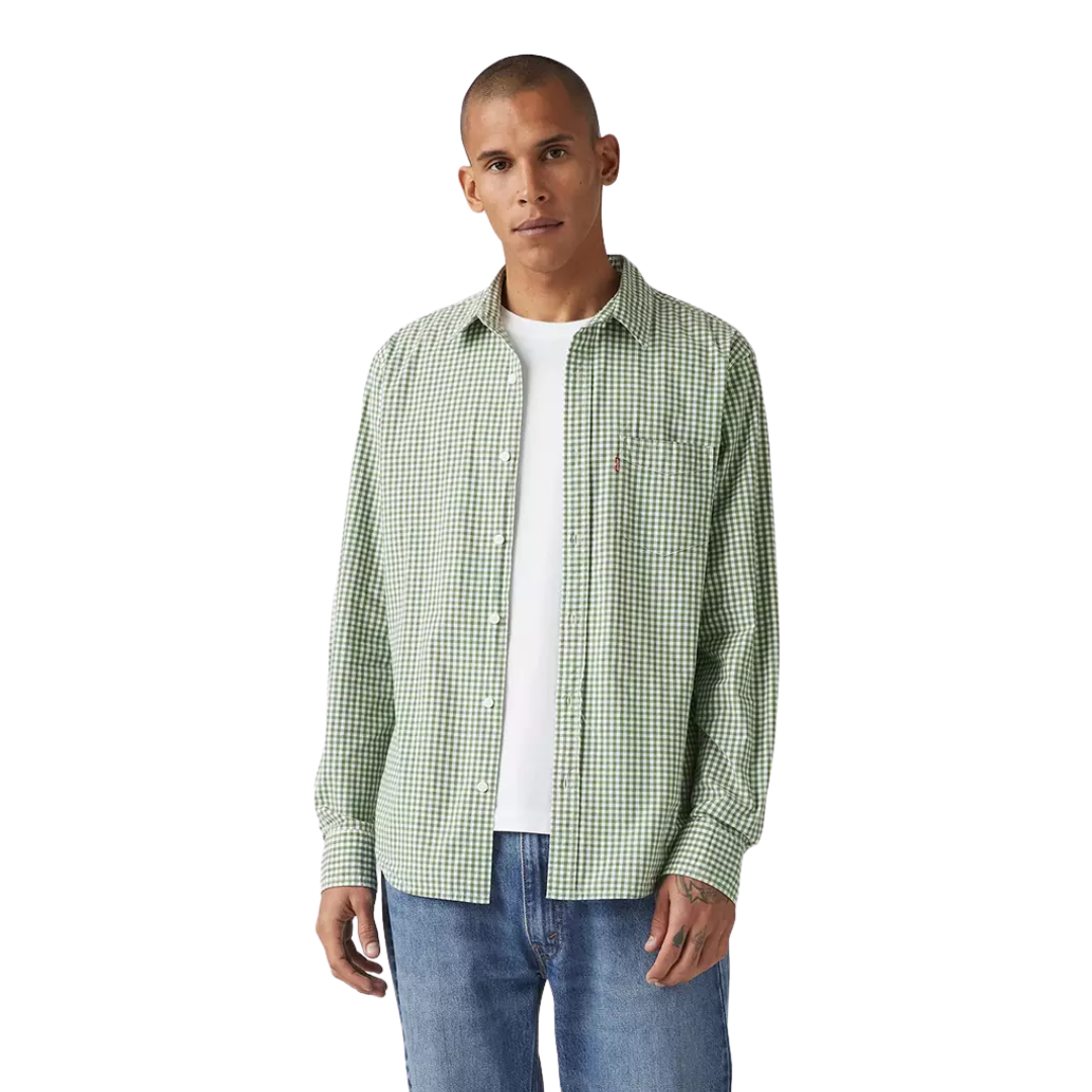 Levi Strauss Men's Classic Standard Fit Green Shirt