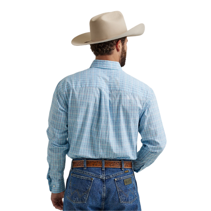 Wrangler Men's Long Sleeve Blue Shirt