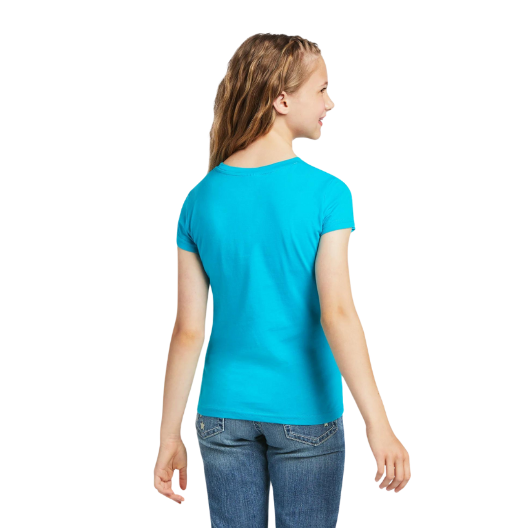 Ariat Youth Girl's Real Kinship Merman Blue Tee Shirt