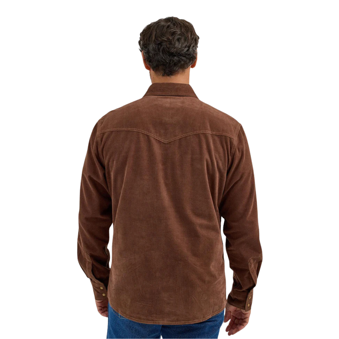 Wrangler Men's Retro Premium Corduroy Brown Shirt