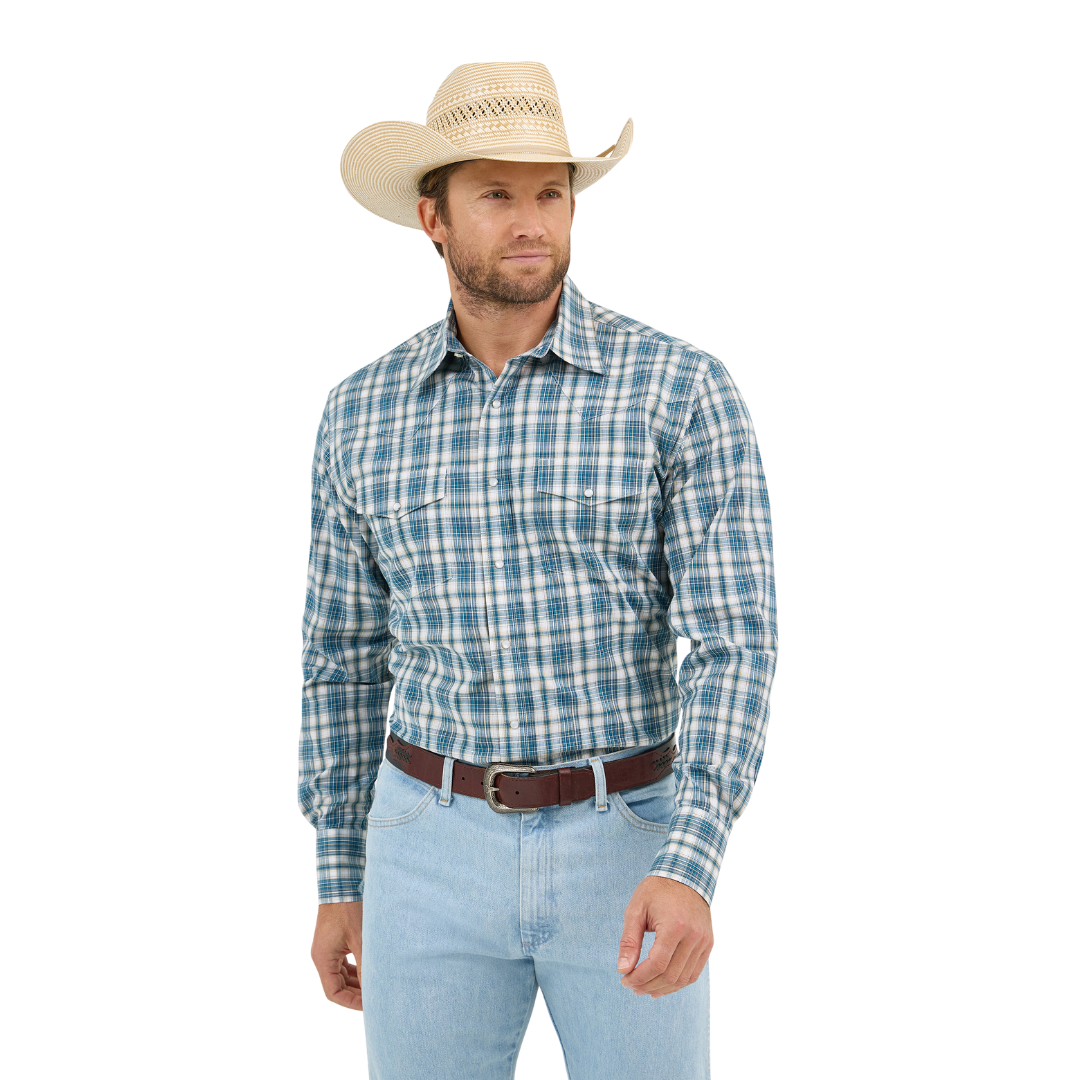 Wrangler Men's Wrinkle Resist Classic Multicolor Shirt